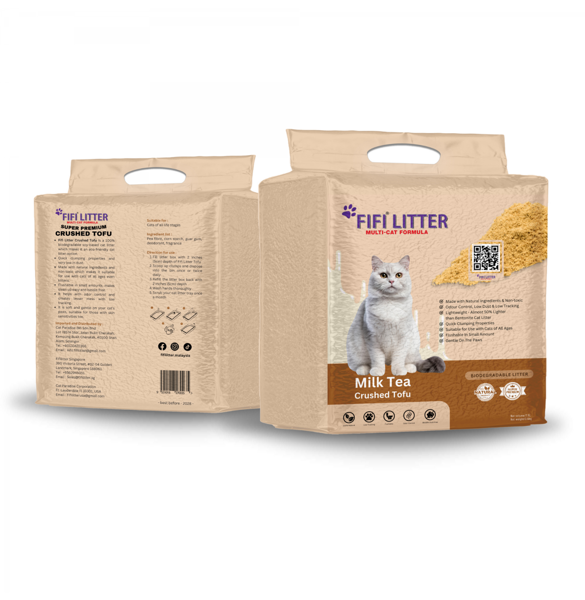 Milk Tea Crushed Tofu Cat Litter